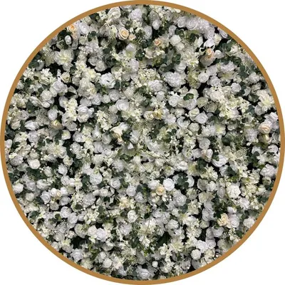Florals & Greenery backdrop in Floral Wall - Whites — KZ Photo Booth Rental Bismarck ND