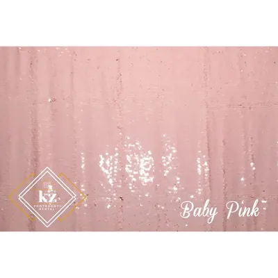 Large Sequin backdrop in Baby Pink — KZ Photo Booth Rental Bismarck ND