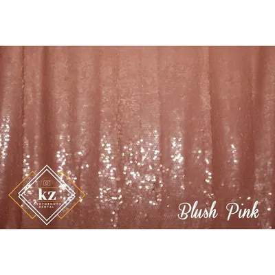 Large Sequin backdrop in Blush Pink — KZ Photo Booth Rental Bismarck ND