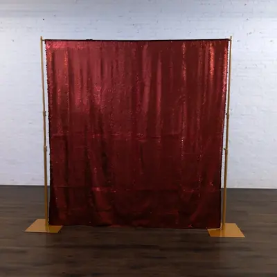 Large Sequin backdrop in Burgundy — KZ Photo Booth Rental Bismarck ND