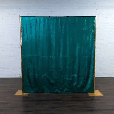 Large Sequin backdrop in Dark Green — KZ Photo Booth Rental Bismarck ND
