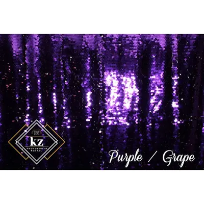 Large Sequin backdrop in Grape — KZ Photo Booth Rental Bismarck ND