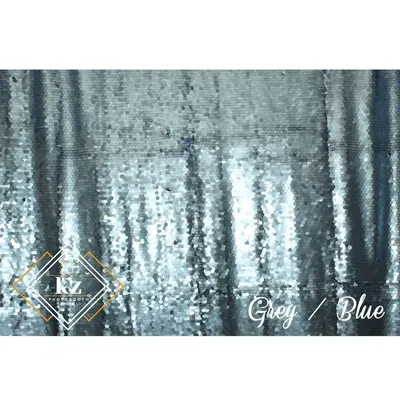 Large Sequin backdrop in Grey Blue — KZ Photo Booth Rental Bismarck ND
