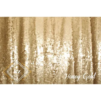 Large Sequin backdrop in Honey Gold — KZ Photo Booth Rental Bismarck ND