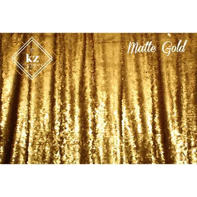 Large Sequin backdrop in Matte Gold — KZ Photo Booth Rental Bismarck ND