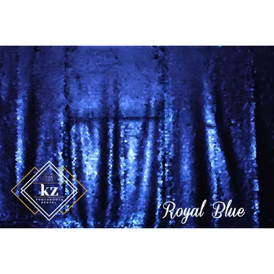Large Sequin backdrop in Royal Blue — KZ Photo Booth Rental Bismarck ND