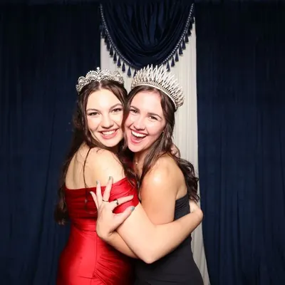 Velvet & Soft backdrop in Navy Blue Velvet Panels — KZ Photo Booth Rental Bismarck ND