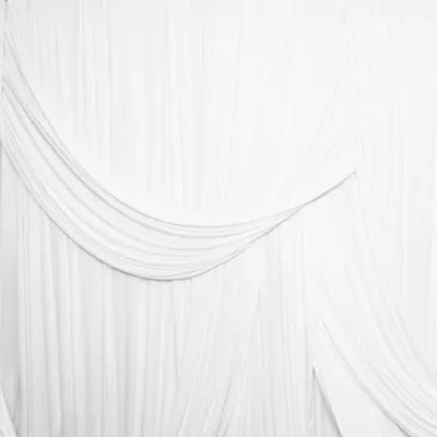 Velvet & Soft backdrop in White Draping Panels — KZ Photo Booth Rental Bismarck ND