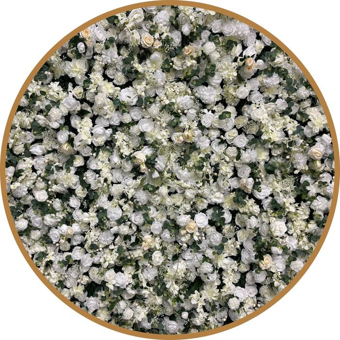 Floral Wall - Whites backdrop — KZ Photo Booth Rental Bismarck ND
