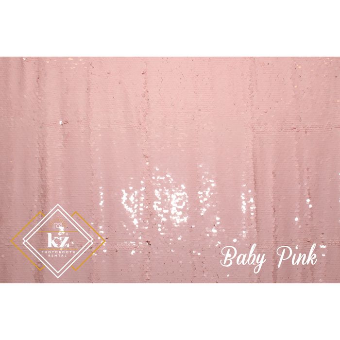 Large Sequin backdrop in Baby Pink — KZ Photo Booth Rental Bismarck ND