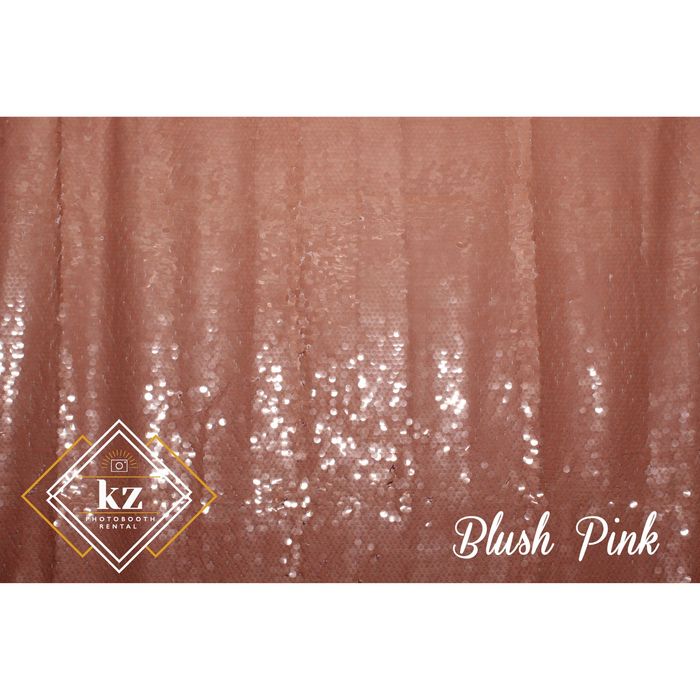 Large Sequin backdrop in Blush Pink — KZ Photo Booth Rental Bismarck ND