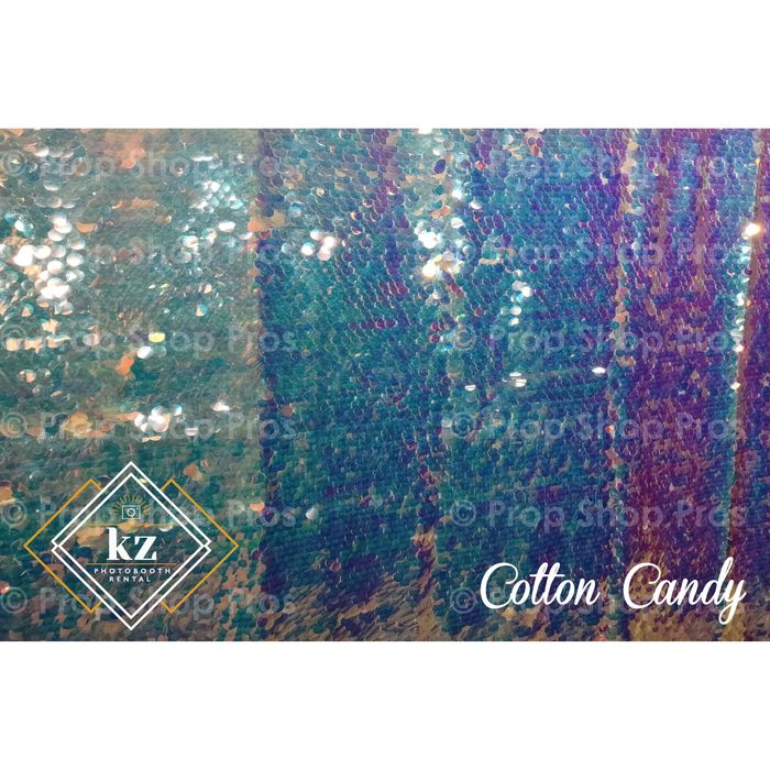 Large Sequin backdrop in Cotton Candy — KZ Photo Booth Rental Bismarck ND