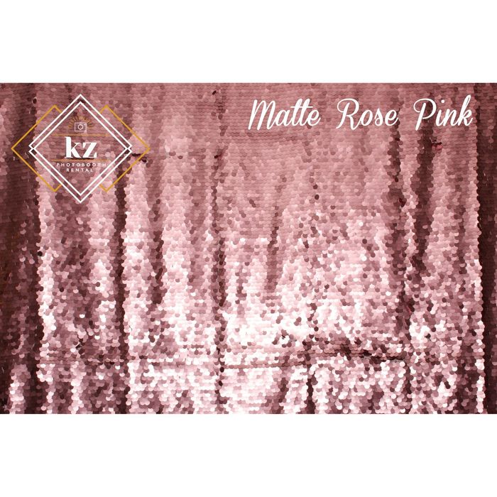 Large Sequin backdrop in Matte Rose Pink — KZ Photo Booth Rental Bismarck ND