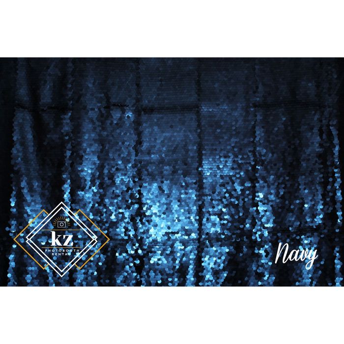 Large Sequin backdrop in Navy — KZ Photo Booth Rental Bismarck ND