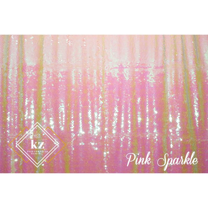 Large Sequin backdrop in Pink Sparkle — KZ Photo Booth Rental Bismarck ND