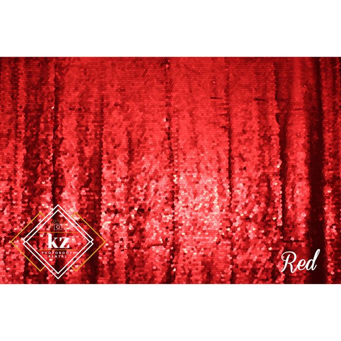 Large Sequin backdrop in Red — KZ Photo Booth Rental Bismarck ND