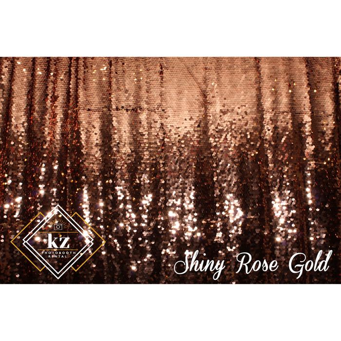 Large Sequin backdrop in Rose Gold — KZ Photo Booth Rental Bismarck ND
