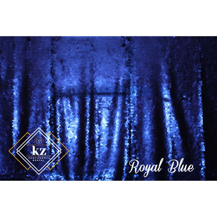 Large Sequin backdrop in Royal Blue — KZ Photo Booth Rental Bismarck ND