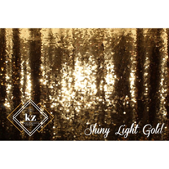 Large Sequin backdrop in Shiny Gold — KZ Photo Booth Rental Bismarck ND
