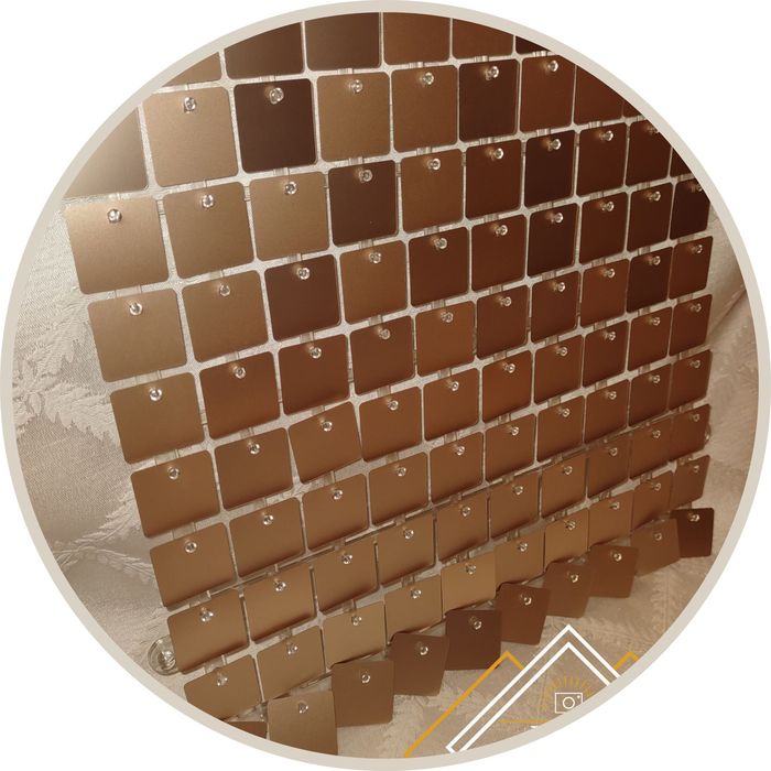 Matte Champagne Shimmer Wall backdrop — KZ Photo Booth Rental Bismarck ND