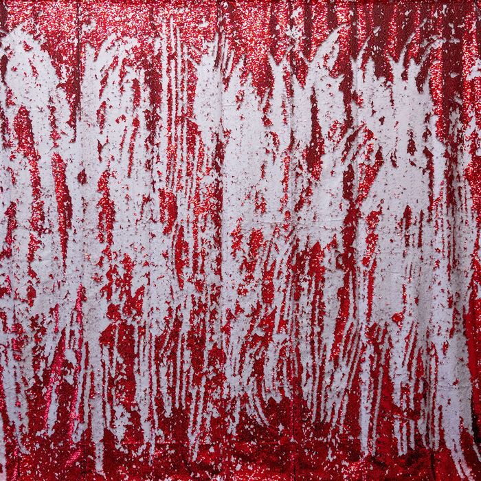 Mermaid Sequin backdrop in White / Red — KZ Photo Booth Rental Bismarck ND