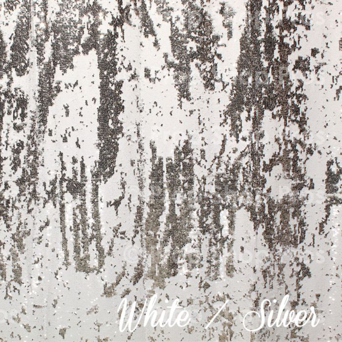 Mermaid Sequin backdrop in White / Silver — KZ Photo Booth Rental Bismarck ND