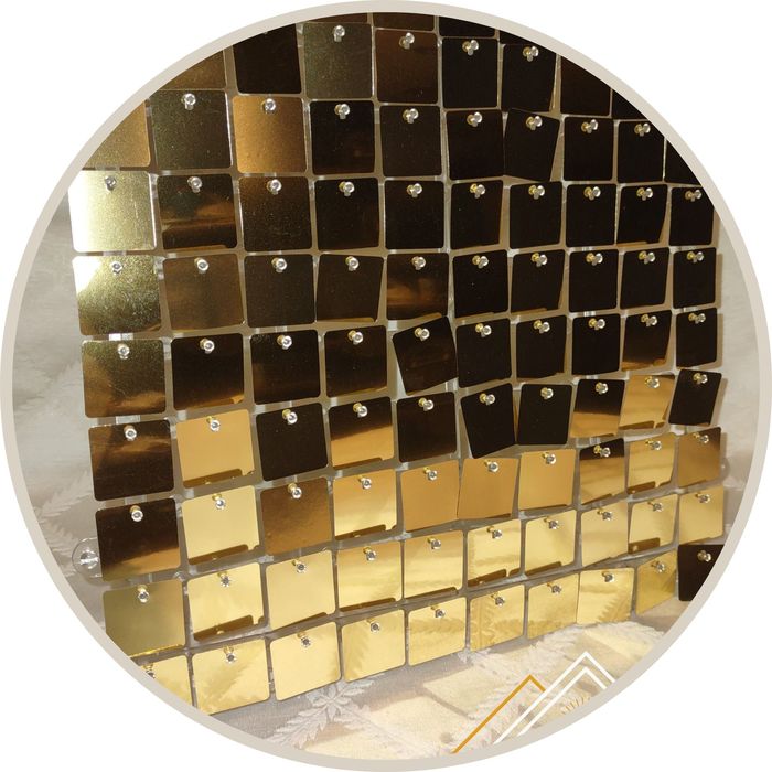 Shiny Gold Shimmer Wall backdrop — KZ Photo Booth Rental Bismarck ND