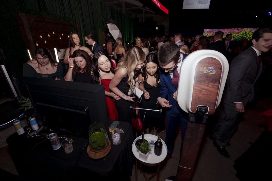 Guests gathered at KZ PhotoBooth during a gala event