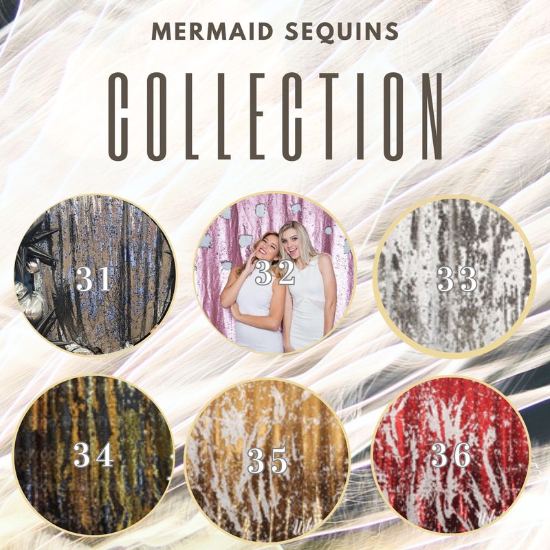 Mermaid color-changing sequin backdrops